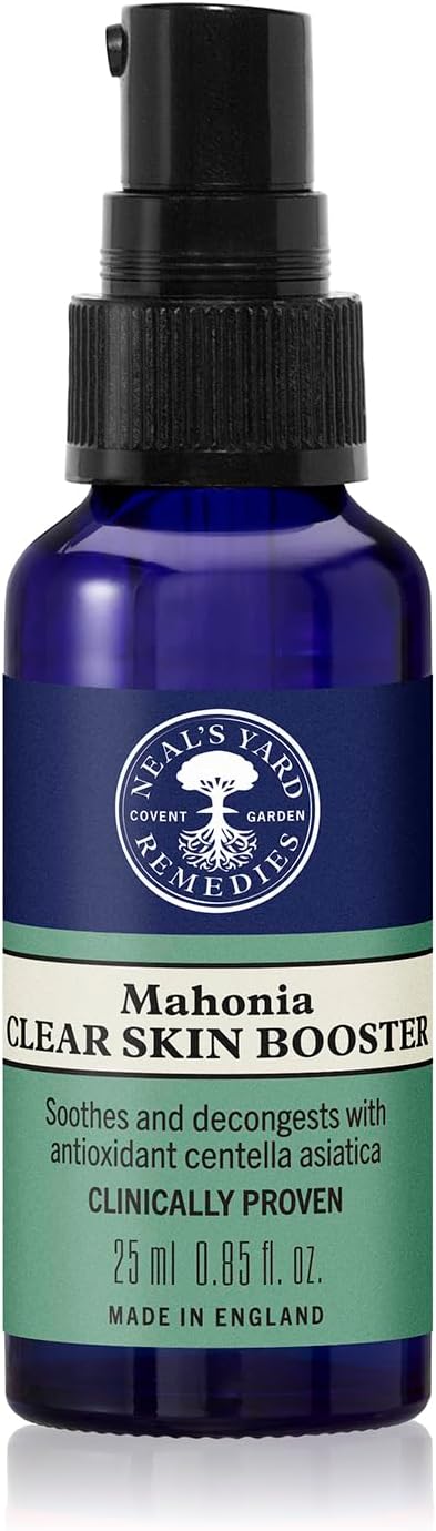 Neal's Yard Mahonia Booster with Antioxidant Centella Asiatic for Oily, Acne Prone Skin, Unclogs Pores, Balances & Purifies Face, Cruelty Free, 25mL-GlimoraGlow