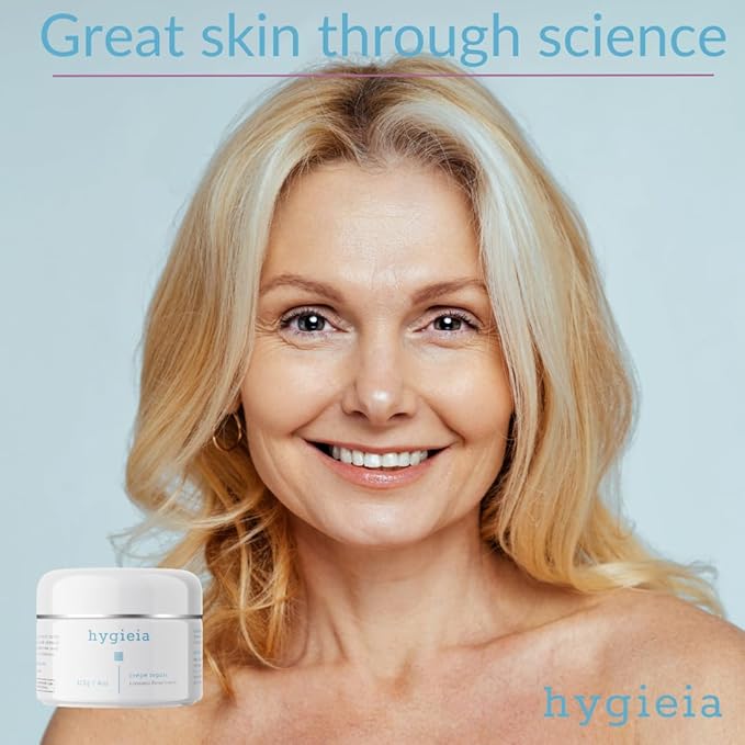 Hygieia Crepey Skin Liposomal Repair Cream – Anti-Aging Crepe Corrector Lotion for Loose Skin (Arms, Neck & Body) & Wrinkles – Retinol & Hyaluronic Acid Firming Cream with Idebenone – Made in USA, 4oz-GlimoraGlow