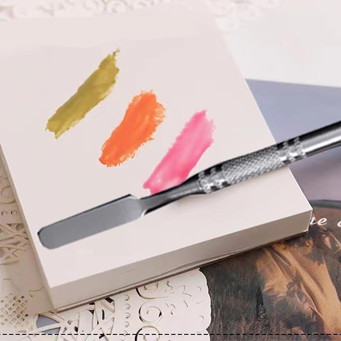 100 Sheets Disposable Nail Polish Palette Paper Nail Art Mixing Palette Papers Portable Waterproof Nail Art Makeup Palette Nail Gel Mixing Tool with Nail Palette Stirring Rod (100pcs)-GlimoraGlow