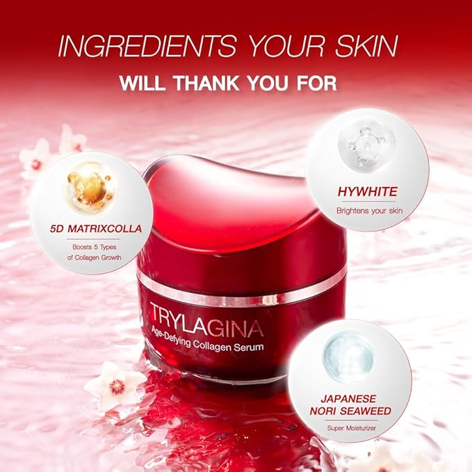 12X Age-Defying Collagen Serum, Anti Aging Face Cream, Anti Wrinkle Cream for Women, Face cream for Women, Anti Aging Skin Care, Brightening Serum, Hydration - 1.05oz-GlimoraGlow