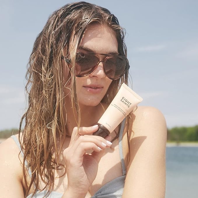 Eight Saints Chase the Sun Broad Spectrum SPF (30) Face Moisturizing Sunscreen, Natural and Organic Mineral-Base Sun Protection Daily Face Moisturizer, 2 Ounces, New Formula-GlimoraGlow