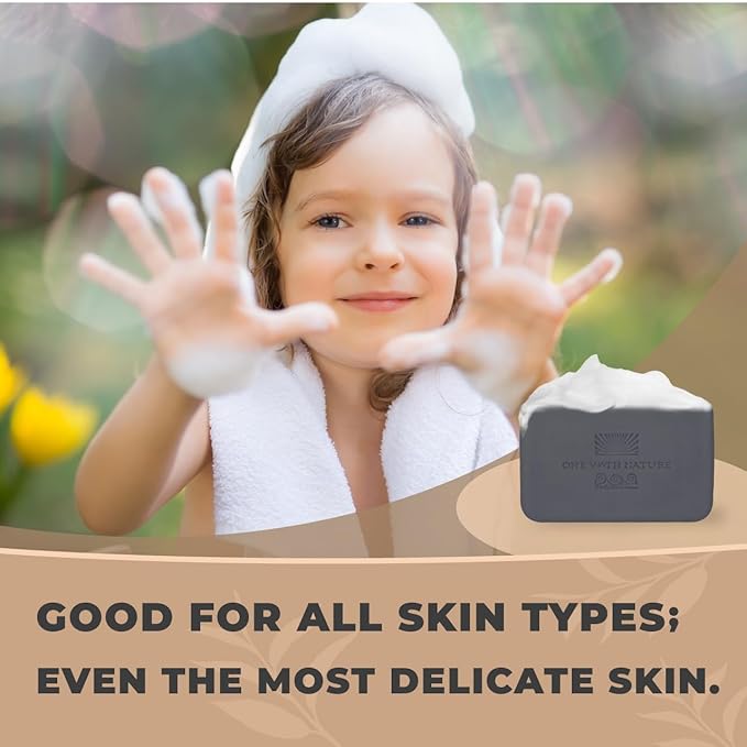 One With Nature Activated Charcoal Soap 7oz 3-Pack – Detoxifying and Exfoliating Charcoal Soap Bar with Dead Sea Salt for Face & Body, for Men & Women-GlimoraGlow