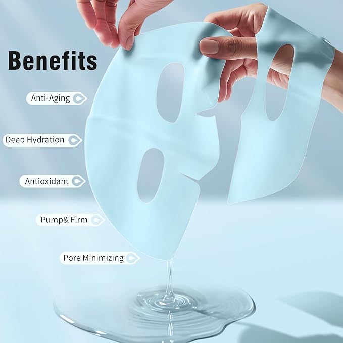 ISTON Overnight Collagen Face Mask - Intense Hydration & Anti-Aging - With 5 Hyaluronic Acids, Peptides & Plant Extracts - Reduce Fine Lines, Plump Skin, Minimize Pores -4Pack-GlimoraGlow