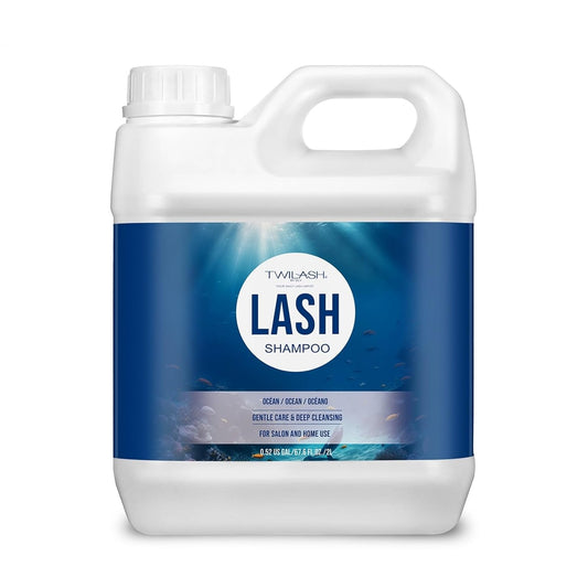 Lash Shampoo Bulk, Eyelash Cleanser for Extensions 2 Liters, Safe Makeup Remover, Non-irritating or Burning Eyelid Foaming Cleanser for Professional Salon and Home Use (Ocean-2L)-GlimoraGlow