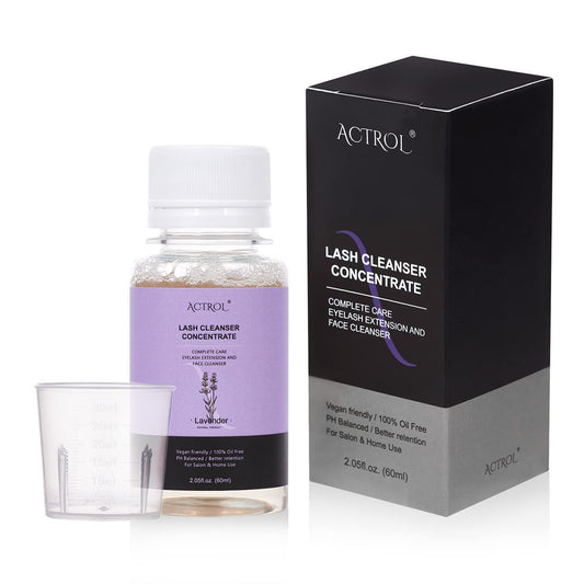 Eyelash Cleanser Concentrate 60ml Lavender Professional Lash Shampoo Foaming Cleanser DIY Wash for Extensions Lashes with Salon Home Care-Makes 12 Bottles-GlimoraGlow