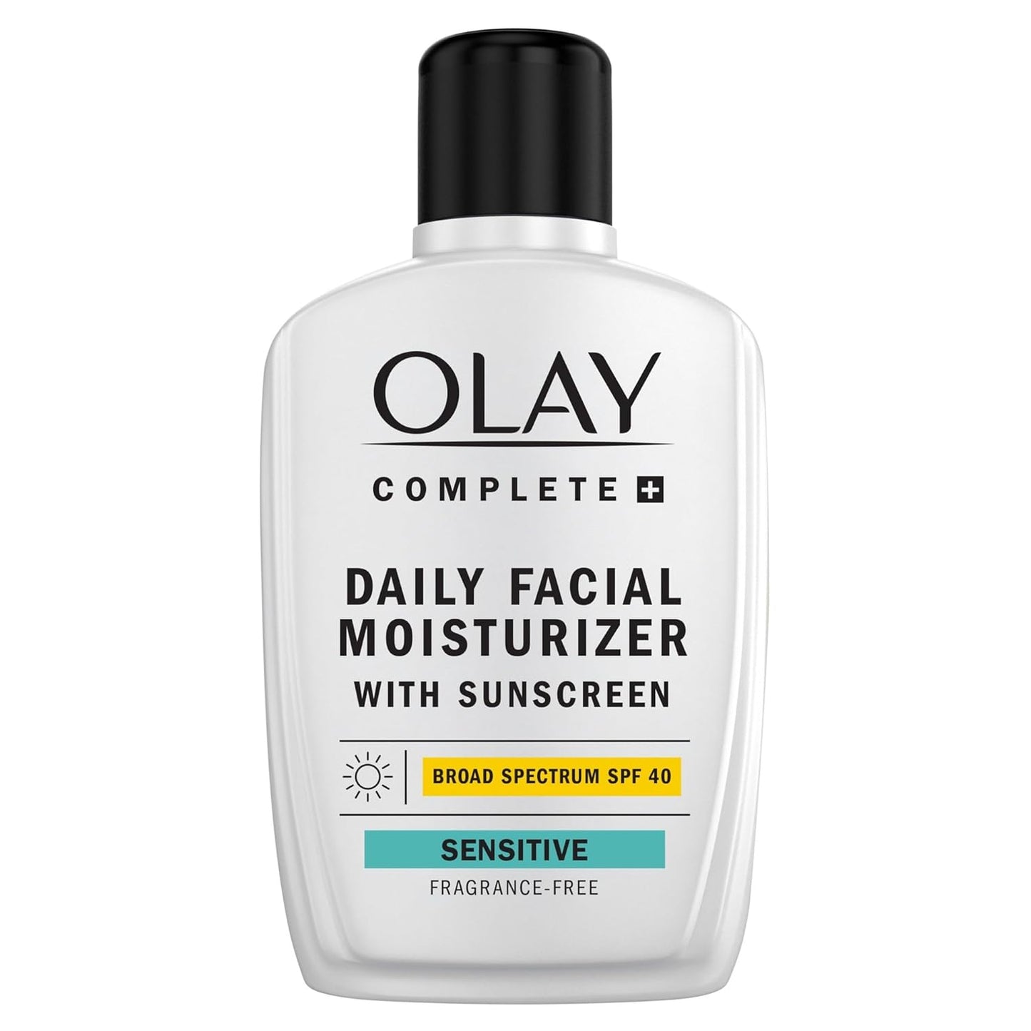 Olay Complete+ Face Moisturizer with Sunscreen SPF 40, For Sensitive Skin, Broad Spectrum Sun Protection, Fragrence-Free - No White Cast on All Tones, Nourishes Moisture Barrier - Ceramides, 6 Oz-GlimoraGlow