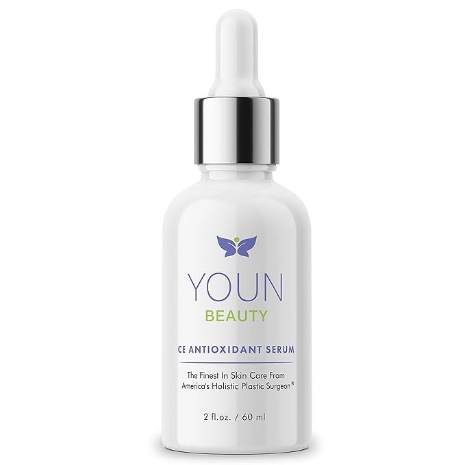 YOUN Beauty 20% Vitamin C Face Serum with Hyaluronic Acid, Ferulic Acid & Vitamin E by Holistic Plastic Surgeon Dr. Anthony Youn | Antioxidant Serum for Face for Skin Hydration, 60 ml-GlimoraGlow