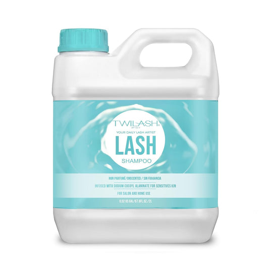 Lash Shampoo Bulk Upgraded Formula, Eyelash Cleanser for Extensions 2 Liters, Safe Makeup Remover, Non-irritating or Burning Eyelid Foaming Cleanser for Professional Salon and Home Use-GlimoraGlow