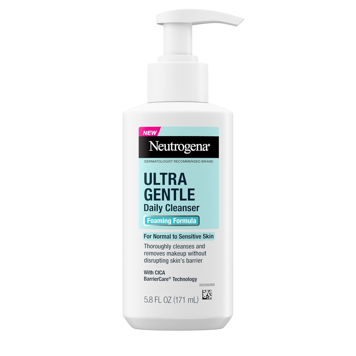 Neutrogena Ultra Gentle Foaming Facial Cleanser, Foaming Face Wash for Sensitive Skin, Gently Cleanses Away Dirt, Oil & Makeup Without Over Drying, Fragrance-Free, 5.8 fl. oz-GlimoraGlow