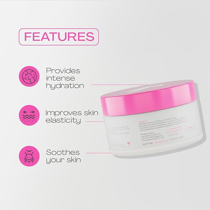 JESS BEAUTY | Twin Momma Belly Balm Lotion Coconut Oil & Avocado Oil | Skin Care Maternity Postpartum Essentials 4.4 fl oz-GlimoraGlow