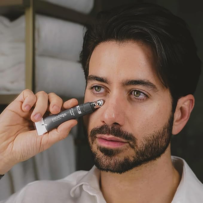 Apricus Eye Serum, Caffeine Peptide Formula, Lightweight Serum for Dark Circles, Puffiness and Fine Lines-GlimoraGlow