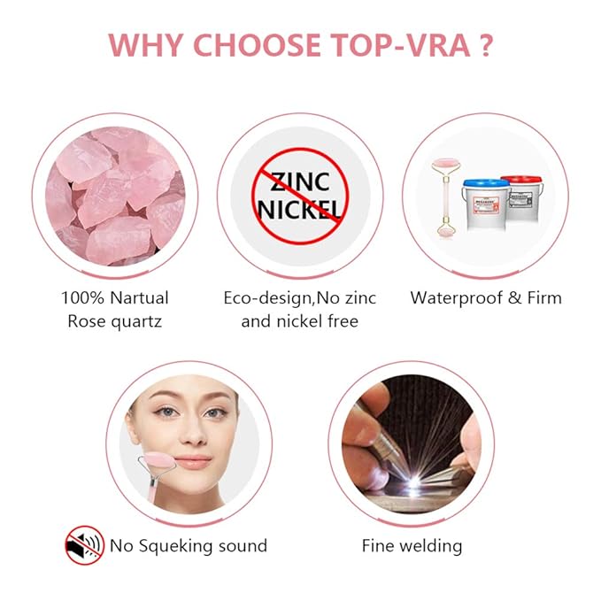 Jade Roller,Rose Quartz Roller for Face,Jade Skincare Tool,Jade Facial Roller,Eye Roller Anti Aging Jade Massager Roller Slimming Healing Chakra Tool A-Rose Quartz (Golden)-GlimoraGlow