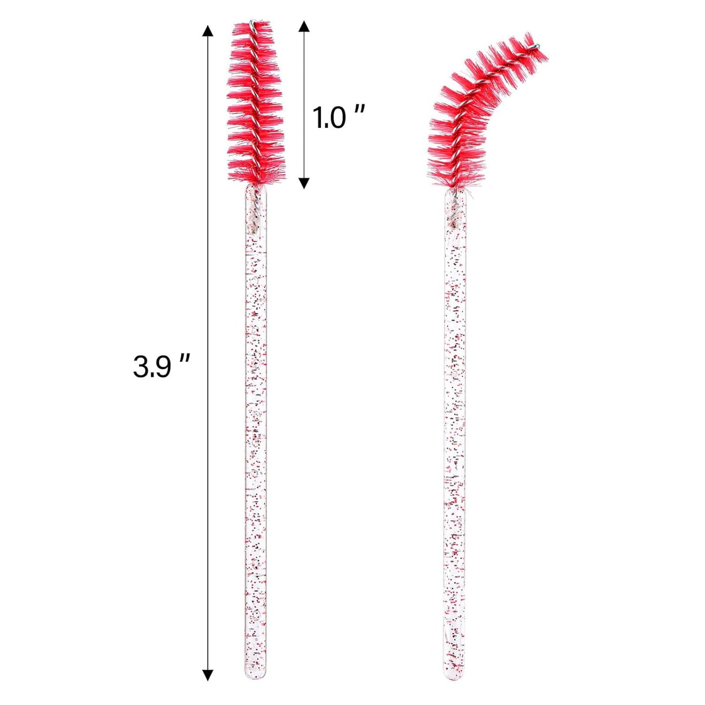 1000 Disposable Mascara Wands Eyelash Brushes Spoolies for Eyebrow Eye Lash Extension Crystal Multicolor-GlimoraGlow