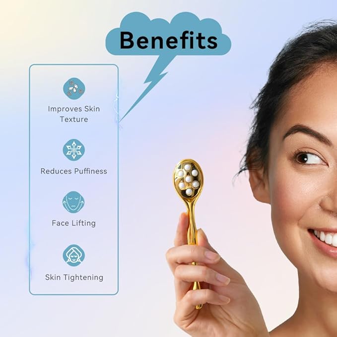 3-in-1 Face Roller for Women – Cryo Sticks for Puffiness, Skin Tightening & Face Lifting, Facial Roller with Cream Spatula, Travel-Friendly Design-GlimoraGlow