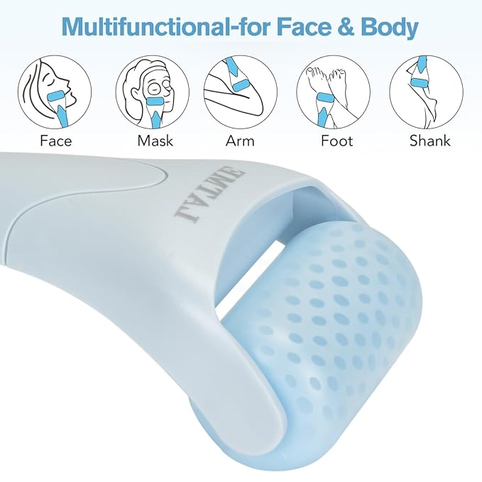 Ice Roller for Face Eyes,Womens Gifts,Face Massager Roller Puffiness Migraine Pain Relief and Minor Injury (Smoggy Blue)-GlimoraGlow