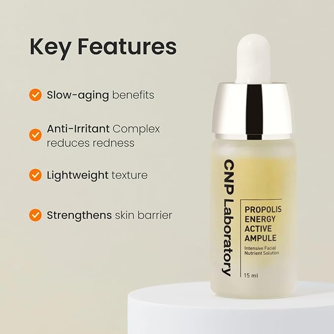 CNP Honey Glow Serum - Hyaluronic Acid & Propolis for Hydrating, Anti-Aging, Centella Soothing Serum, for Sensitive Skin, Korean Skin Care (1.18 fl. oz)-GlimoraGlow