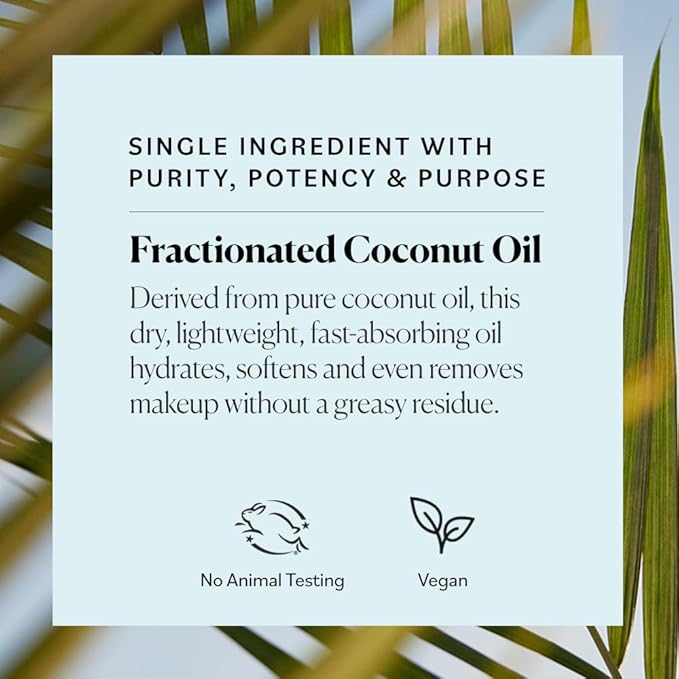 Sky Organics Fractionated Coconut Oil, Hydrating Dry Oil for Moisture, Massage and Makeup Removal, Suitable for All Skin Types, 100% Pure and Cold Pressed Multipurpose Body and Face Oil, 8 fl. Oz-GlimoraGlow