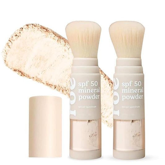 Roe Wellness- Kids SPF 50 Brush On Mineral Sunscreen Powder EWG Certified, Non-Toxic, Reef-Friendly, Easy to Apply for Kids, Babies & Parents (2Pack)-GlimoraGlow