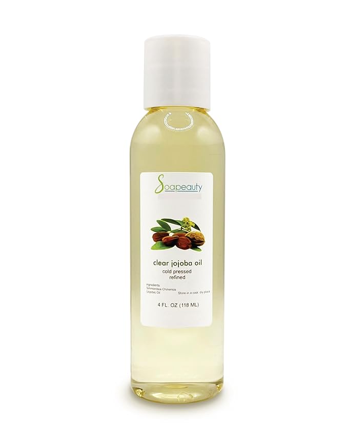 Soapeauty Clear Jojoba Oil | 100% Pure & Natural | Refined, Cold Pressed, Hexane Free | Moisturizing Oil for Skin, Face, Hair & Nails | 4 fl oz-GlimoraGlow