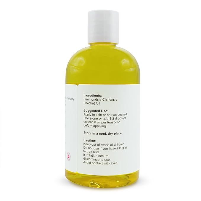 Soapeauty Golden Jojoba Oil | 100% Pure & Natural | Unrefined, Cold Pressed, Hexane Free | Moisturizing Oil for Skin, Face, Hair & Nails | 12 fl oz-GlimoraGlow