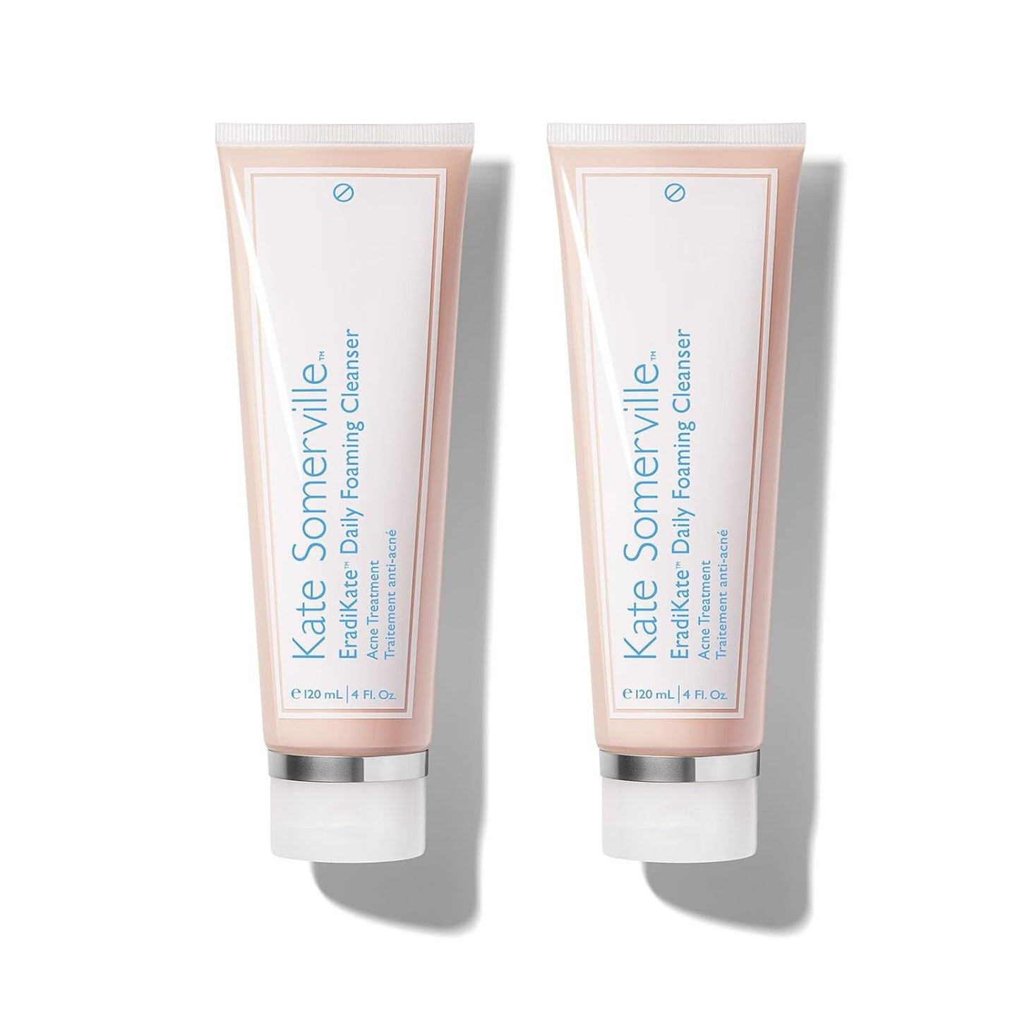 Kate Somerville EradiKate 3% Sulfur Daily Foaming Cleanser Acne Treatment – Clinically Formulated Medicated Face Wash Balances Skin and Cleans Pores, 2-Pack of 4 Fl Oz Each-GlimoraGlow