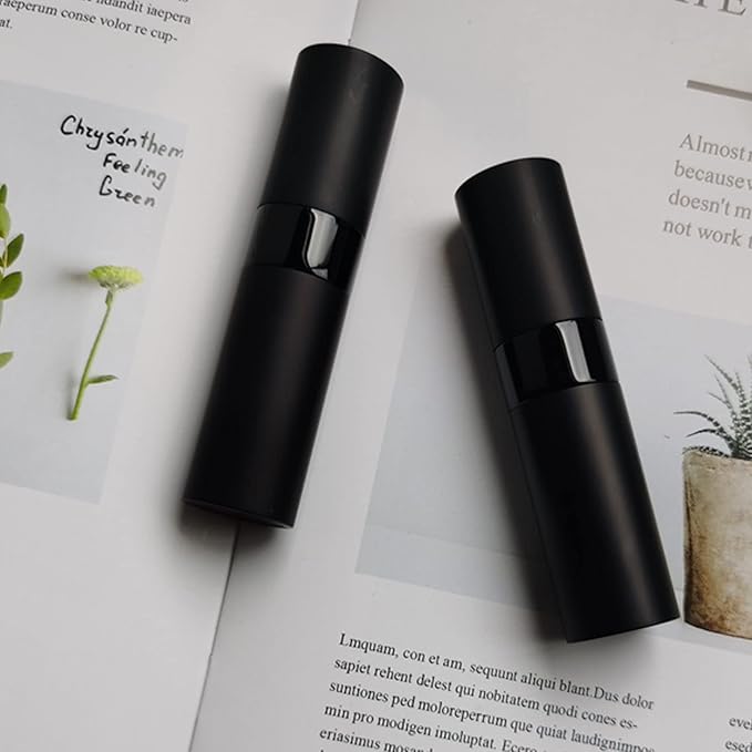 14 PCS/8ML Portable Atomizer Perfume Bottles, Mini Empty Refillable Cologne Spraye Bottle, Pocket Travel Perfume Liquid Sprayer (Matte Black)-GlimoraGlow