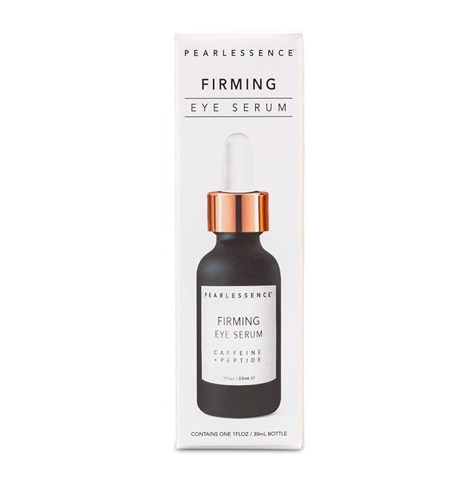 Pearlessence Firming Eye Serum with Caffeine + Peptide – Rejuvenates Puffy Eyes & Reduces Under Eye Bags | Made in USA & Cruelty Free (1oz)-GlimoraGlow