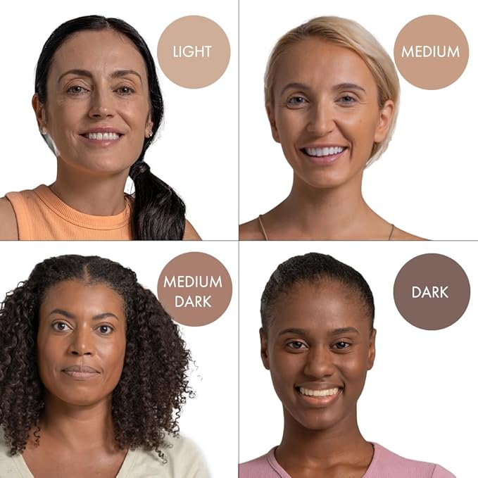 Jerome Alexander My Color Self Adjusting Full Coverage Foundation Makeup with Kabuki Brush (Medium)-GlimoraGlow