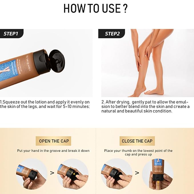 118ml Airbrush Legs, Leg Makeup Lotion, Body Makeup, Waterproof Long Lasting Full Coverage Lightweight Leg Body Cosmetic for Wedding (1#)-GlimoraGlow