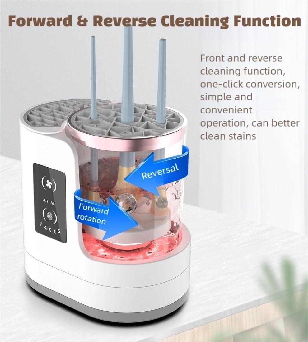 Vellura Makeup Brush Cleaner, Vellura Brush Cleaner, Machine with Makeup Brush, Dryer-Holder-Portable & Automatic, Clean Any Mess with One Click (1*PC)-GlimoraGlow