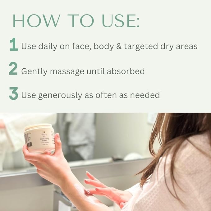 Yobee Body & Face Moisturizing Cream for Dry, Sensitive Skin | Probiotic extracts, Honey, Turmeric, Vitamin B12, Ceramides, Shea Butter | Fragrance Free | For Kids & Adults (2)-GlimoraGlow