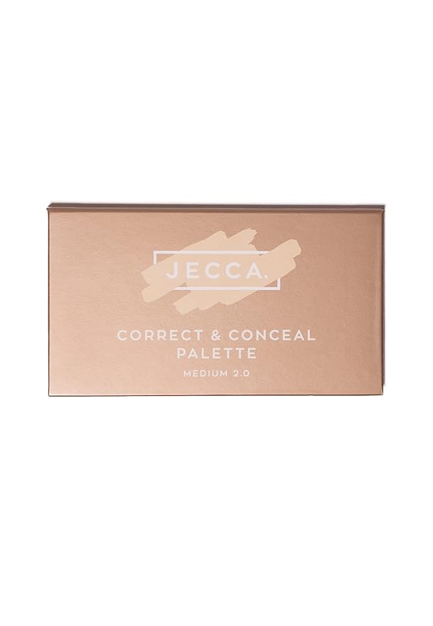 Jecca Blac Correct and Conceal Medium Coverage Palette, Lightweight Long Lasting Formula, Medium To Full Coverage, Gender Neutral and LGBTIQA+ Inclusive Make Up, Medium 2.0, 12g-GlimoraGlow