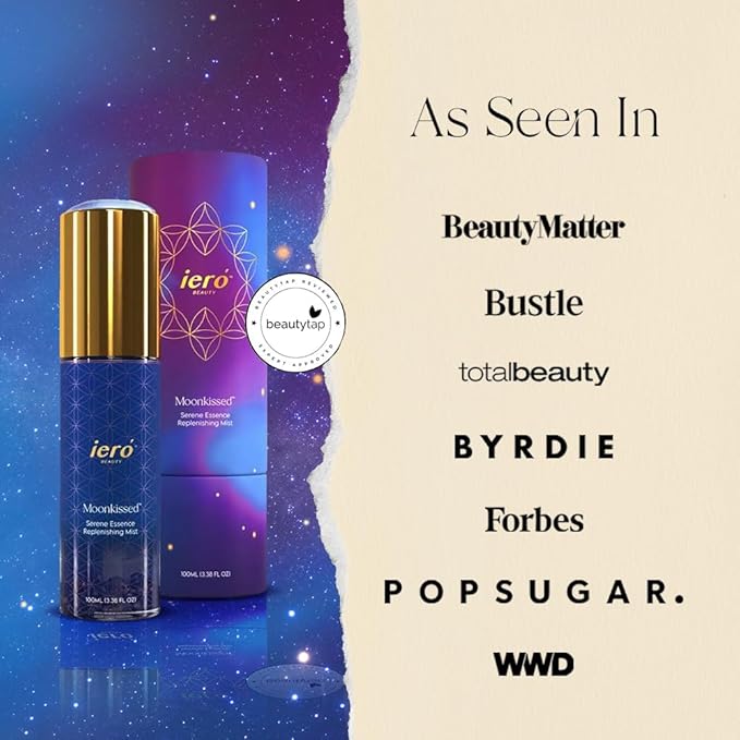 ieró Beauty Lavender, Chamomile & Frankincense Replenishing Facial Mist | Hydrating Toner | Calming, Restorative Hydrolat Essence | Strengthens Skin Barrier & Soothes Redness | Non-Comedogenic, Vegan-GlimoraGlow