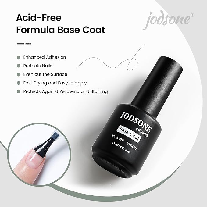 JODSONE 15ml Nail Glue Gel for Nail Tips Long Lasting Extension Glue for Clear Nail Tips Base Coat Top Coat All Need Lamp Cured-GlimoraGlow