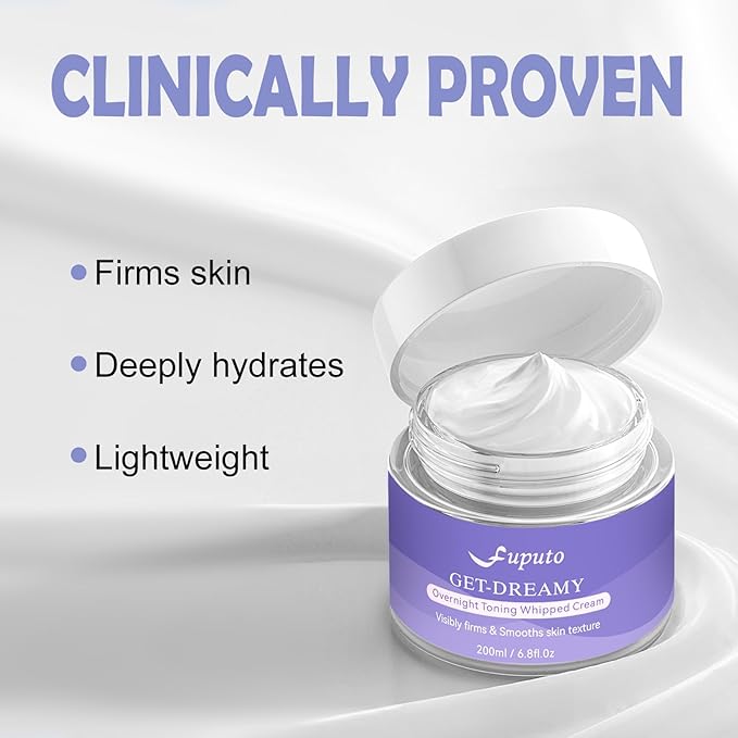 Get Dreamy Overnight Toning Whip - Body Firming Cream for Women, 6.76 oz Sleep & Sculpt Night Cream, Reduces the Appearance of Body Skin Laxity for Mulated for All Skin Types (200ml)-GlimoraGlow