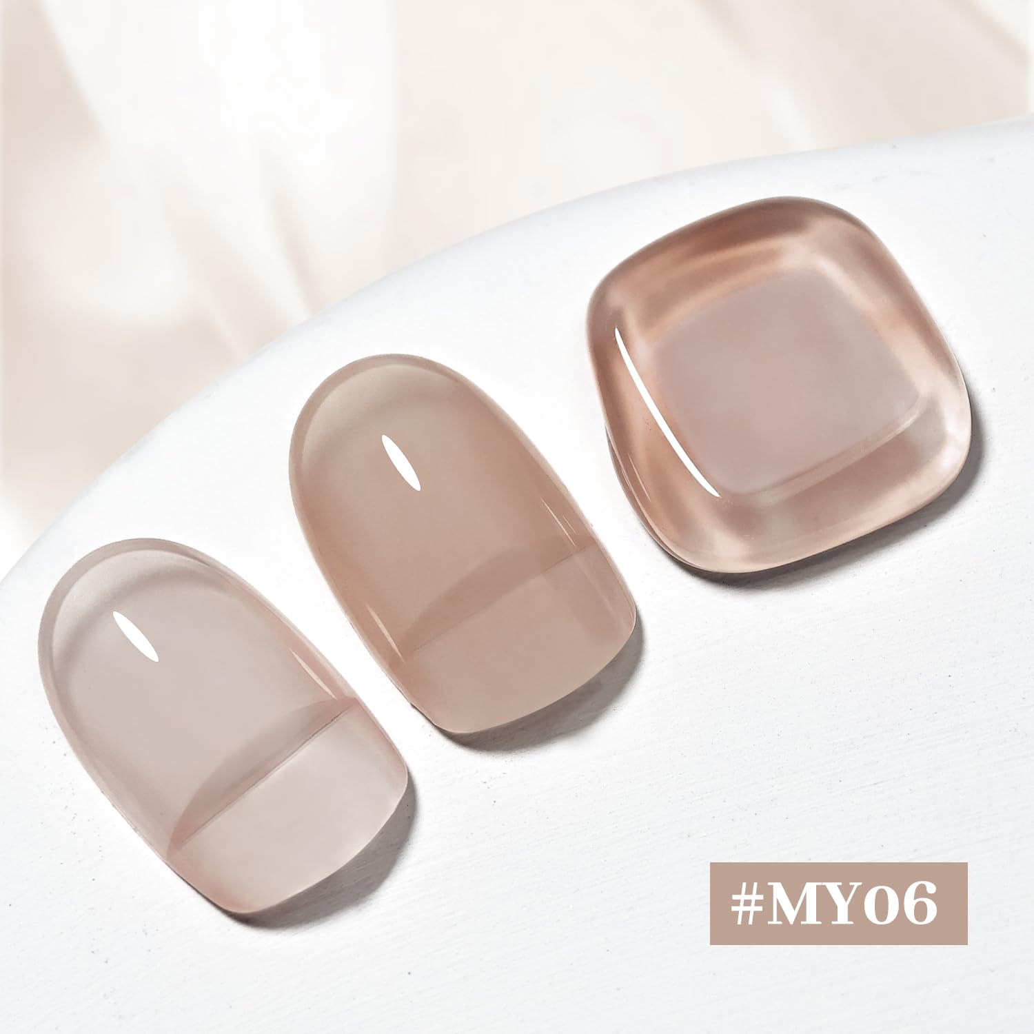 16.5ml Jelly Nude Brown Nail Polish Large Volume Quick Dry Nail Polish, Long Lasting Shine, Fingernail Toenail Nail Art DIY Home Travel Nail Art Gift-GlimoraGlow