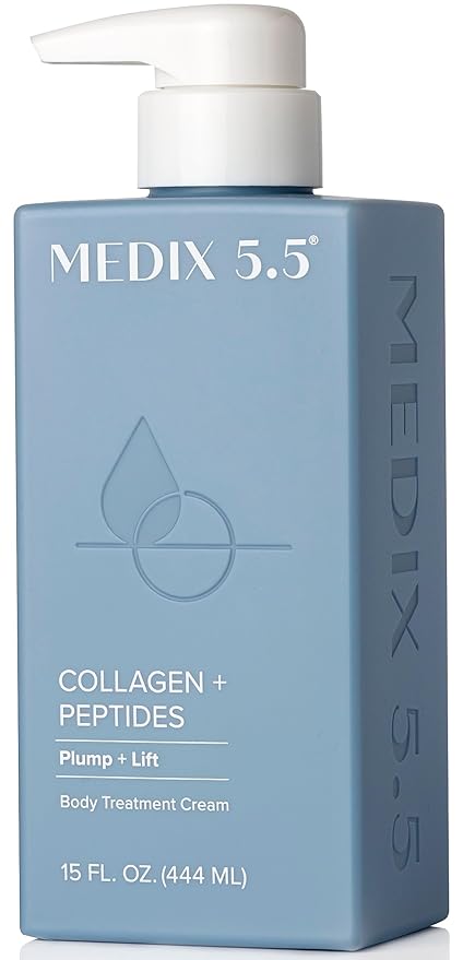 MEDIX 5.5 Collagen Cream Skin Care Face Lotion & Body Lotion For Dry Skin | Anti Aging Collagen Peptides Firming Cream Body Moisturizers Lifts, Firms, & Tightens For Younger Looking Skin, 15 Fl Oz-GlimoraGlow