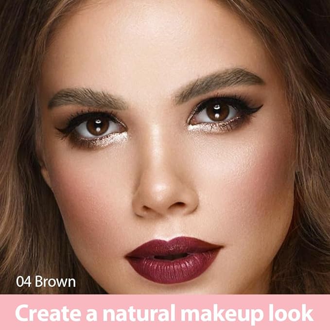 1Pcs Brown Magic Microblading Eyebrow Pencil Contouring Pen Brow for Eyes, Dual-Ended Micro-Fork-Tips Applicator for Hair Like Strokes with Dual-ended Eyebrow Brush Long Wear Waterproof lápiz de cejas-GlimoraGlow