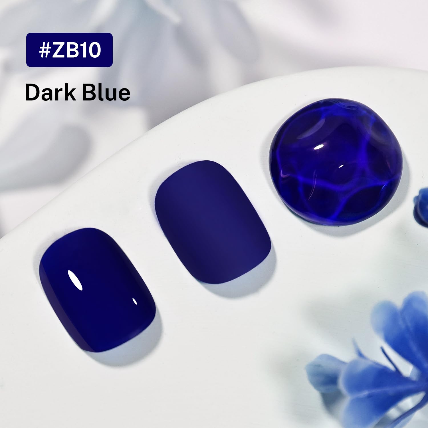 16.5ml Dark Blue Nail Polish Large Volume Quick Dry Nail Polish, Long Lasting Shine, Fingernail Toenail Nail Art DIY Home Travel Nail Art Gift-GlimoraGlow