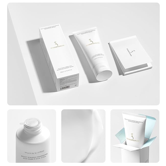 Body Lotion with Folic Acid,Stretch marks cream,Hyaluronic acid body lotion,Shea butter,Skin Firms, Smooth, unscented cream,sensitive skin, Moisturizing Dry Skin (6.7oz)-GlimoraGlow