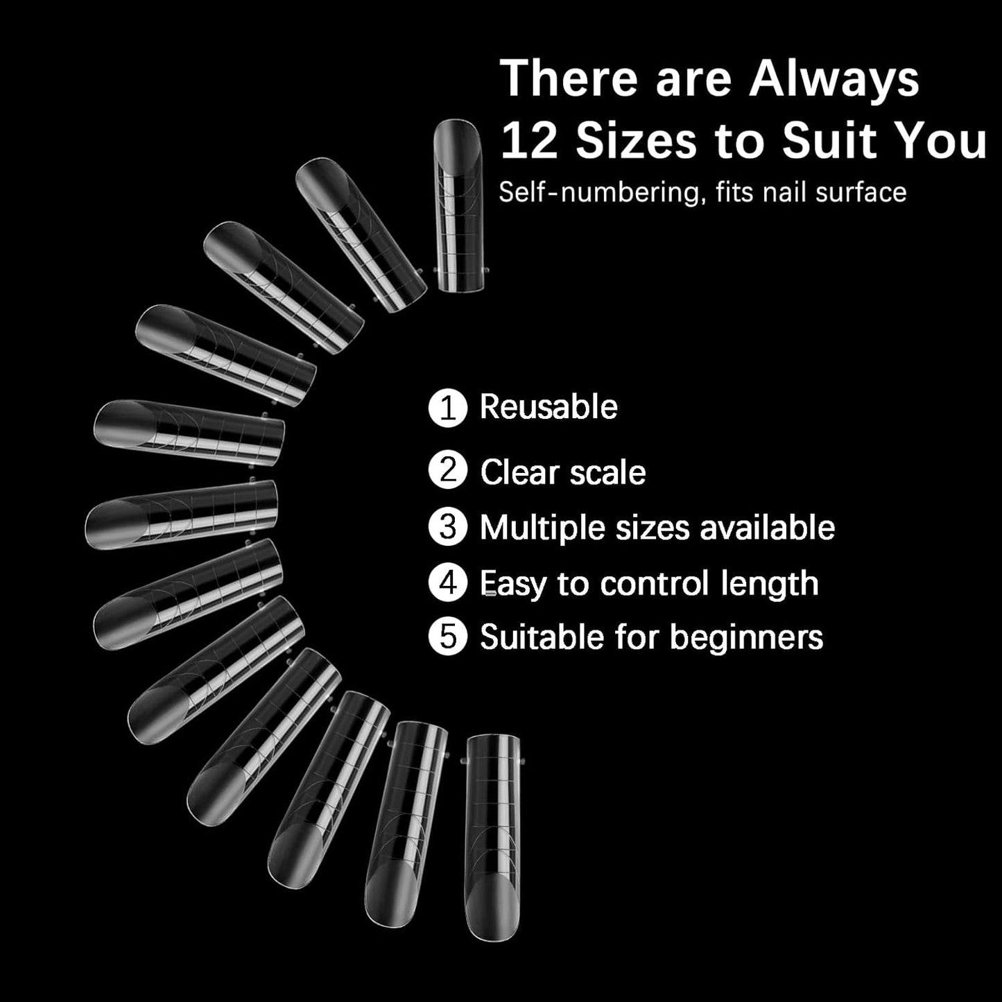 120 Pcs Poly Extension Gel Dual Nail Forms Nail Molds With Scale Builder Coffin Nail for Gel Manicure Nail Art Design Salon DIY at Home (Long Square Head Frosted Dual Nail Forms Set)-GlimoraGlow