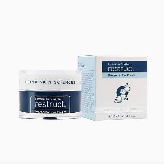 ILONA Restruct Proteomic Under Eye Cream | Proteoglycan Eye Cream Reestablishes Firmness and Smoothness | 0.5 oz-GlimoraGlow