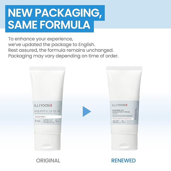 Illiyoon Ceramide Ato Concentrate Cream | Moisturizer for Dry & Sensitive Skin, 100hr Lasting Hydration, For Face & Body, Gentle for Infants, Moisture Barrier Repair, Vegan Certified, 2.53 fl.oz.-GlimoraGlow