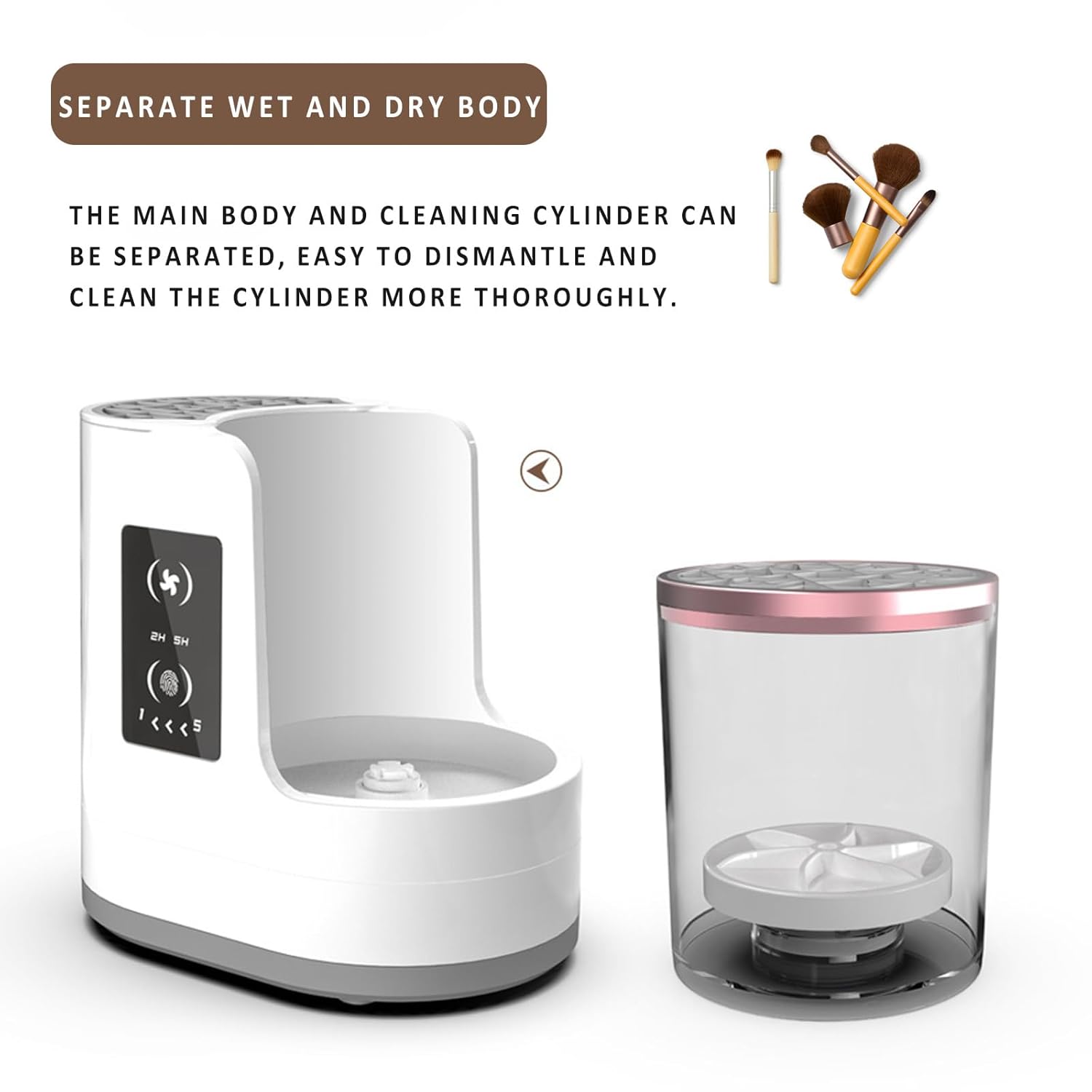 3 IN 1 Electric Makeup Brush Cleaner, Electric Cleaning and Quick Drying Makeup Brushes for Lazy Families, Automatic Makeup Brush Cleaning Tool with Drying Function for Makeup Brushes-GlimoraGlow