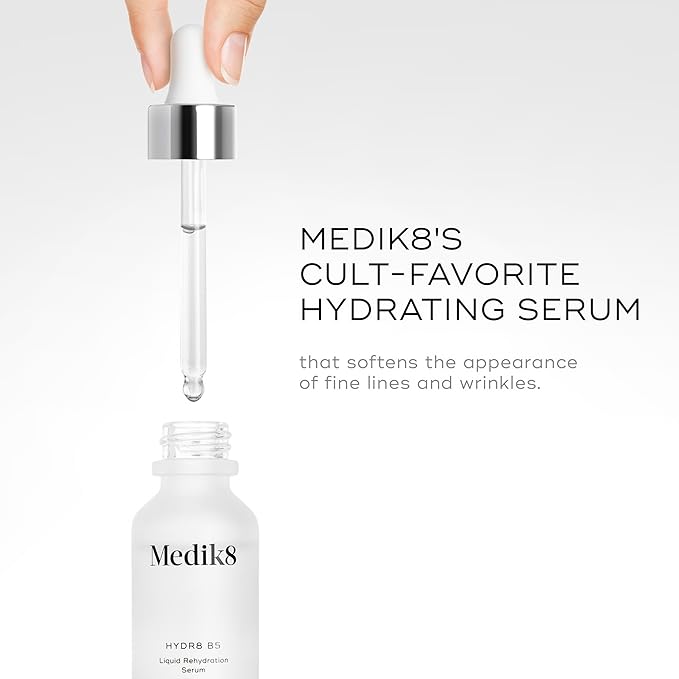 Medik8 Hydr8 B5 - Intense Hydrating with Vitamin B5 - Hyaluronic Acid Serum for Face - Plumping and Moisturizing Face Serum - Gluten Free - 1.0 oz-GlimoraGlow