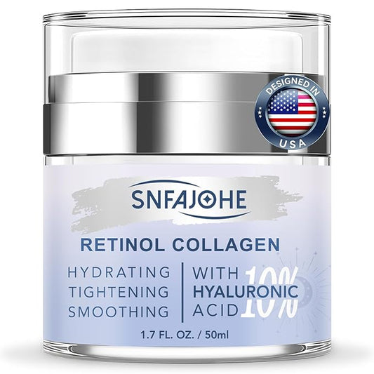 Instant Face Lift Cream with Retinol,Collagen & Hyaluronic Acid,Retinol Face Moisturizer for Wrinkles, Neck & Décolleté, Neck Firming Cream for Women & Men, 1.7 Fl Oz-GlimoraGlow