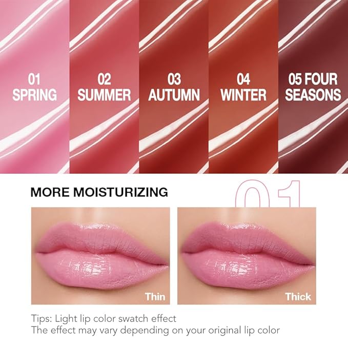 1Pcs Tinted Lip Balm Moisturizing Lipstick – Soft Pale Pink Sheer Hydrating Lip Color for Dry Lips – Nourishing Lip Balm for All Women with a Subtle Natural Scent (S01 Spring)-GlimoraGlow