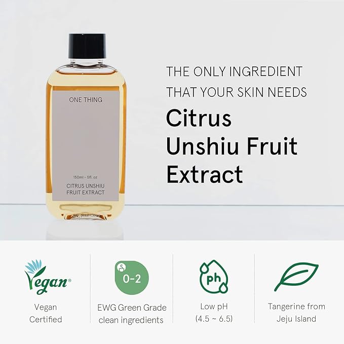 ONE THING Citrus Unshiu Fruit Toner (Tangerine Extract) 5.07 Fl Oz | Hydrating Revitalizing Facial Extract, Uneven Dull Skin, Vitamin C | Acne Scars Dark Spots Pigmentation | Vegan Korean Skin Care-GlimoraGlow