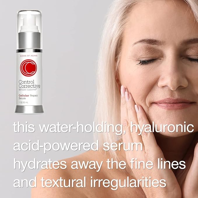 CONTROL CORRECTIVE Cellular Repair Serum, 1 Oz - A Lightweight Hyaluronic Acid Serum With Botanicals To Restore Hydration And Help Minimize The Appearance Of Wrinkles, Rapidly Soothes, Moisture Packed-GlimoraGlow