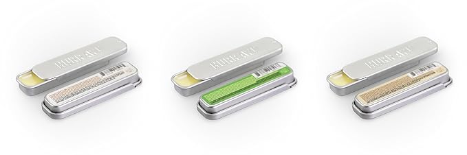 Hurraw! Coconut, Mint, Vanilla Lip Balm Slim Slider Tins, 3 Pack Bundle: Organic, Certified Vegan, Cruelty and Gluten Free. Non-GMO, All Natural Ingredients. Bee, Shea, Soy and Palm Free. Made in USA-GlimoraGlow